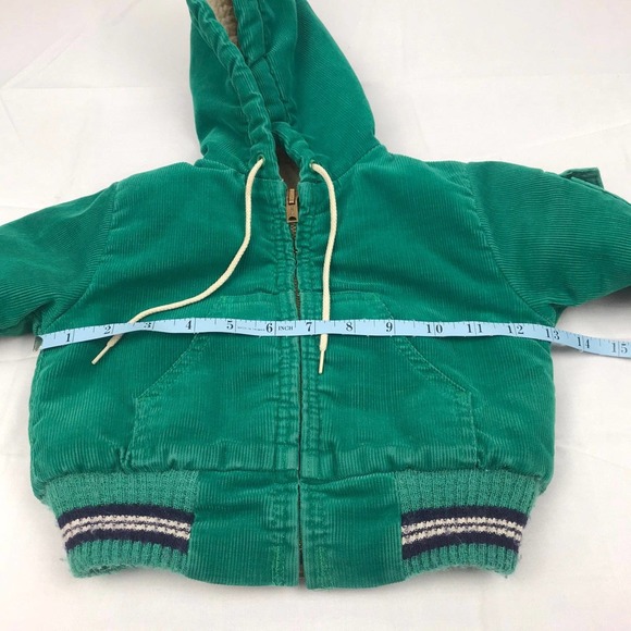 Vintage 70s Oshkosh corduroy sherpa green jacket - Picture 8 of 11